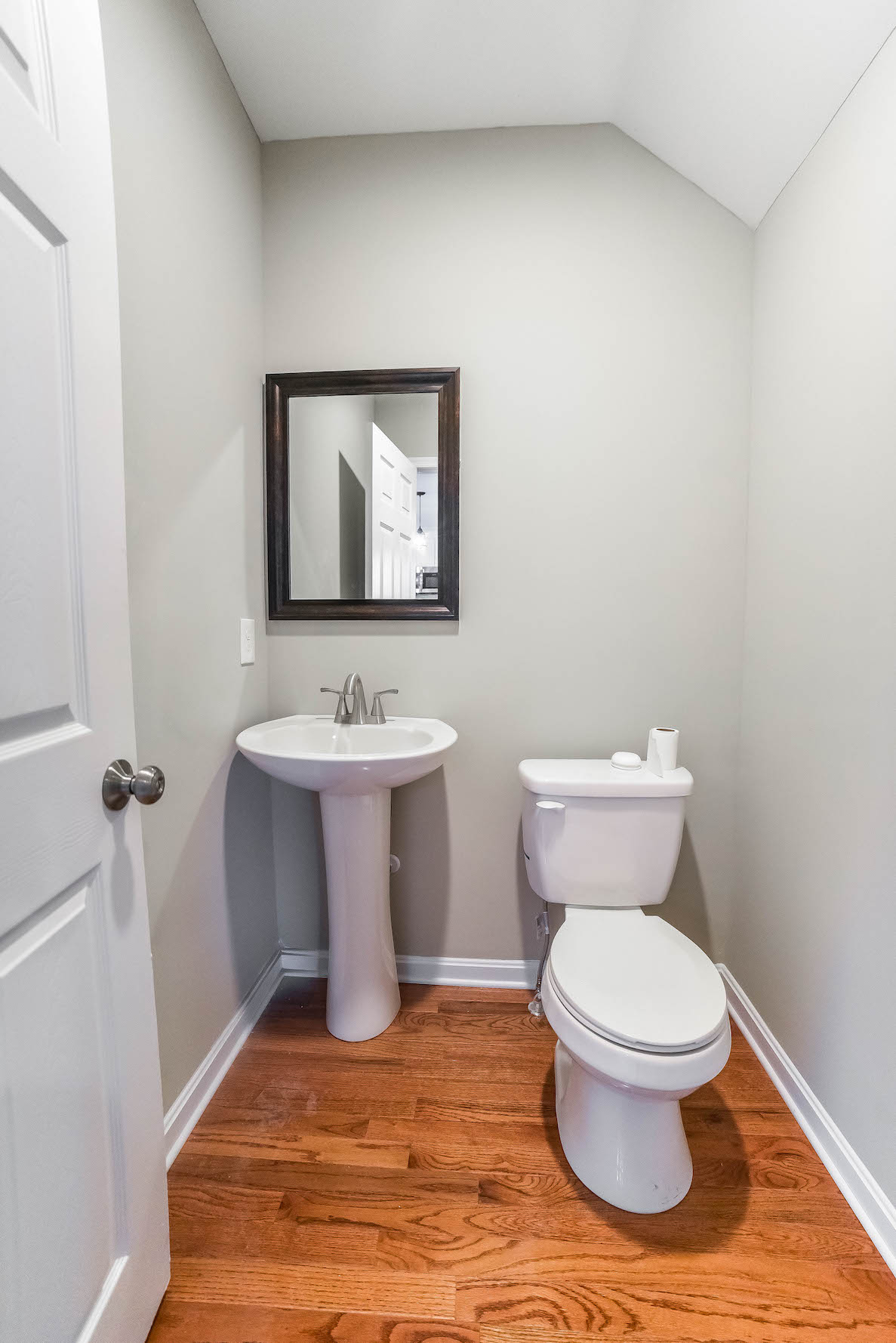 Contemporary half bathroom, a part of new construction project