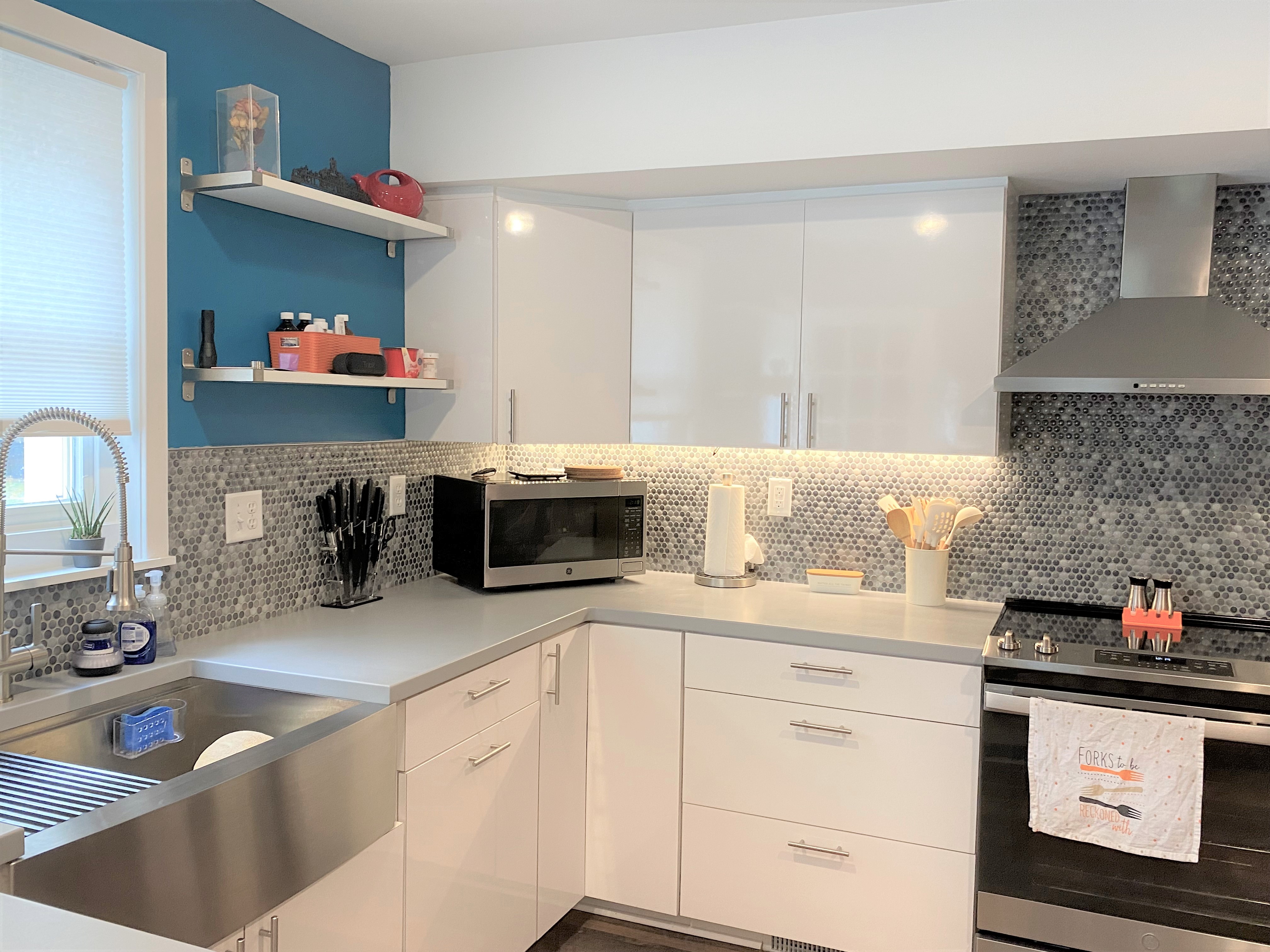 farmhouse style kitchen renovation included as part of farmhouse addition to household